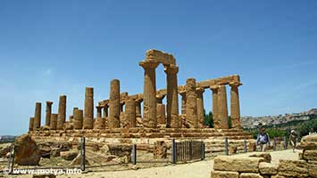 The temple of Hera or Juno The temple of Hera or Juno