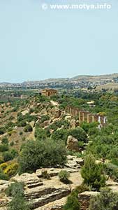 A view of the arcosoli and the temple of Concordia. A view of the arcosoli and the temple of Concordia.
