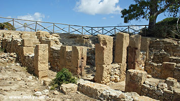A view of the walls of the Casermetta in opus africanum. This building style is originally north african and was used well into the byzantine period in the early middle ages. A view of the walls of the Casermetta in opus africanum. This building style is originally north african and was used well into the byzantine period in the early middle ages.