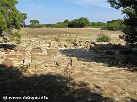 Housing structures that have been excavated and named the house of the amphorae because of the many amphorae found. Housing structures that have been excavated and named the house of the amphorae because of the many amphorae found.