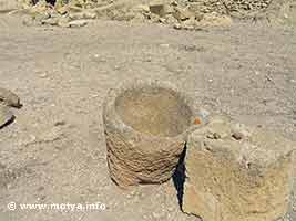 A sandstone object retrieved in the industrial area of Motya A sandstone object retrieved in the industrial area of Motya