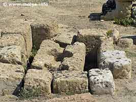 Detail of the Cappiddazzu at Motya. The function is unknown. Detail of the Cappiddazzu at Motya. The function is unknown.