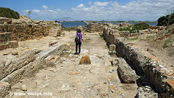 The access to the northern gate of Motya was a double carriage road. The access to the northern gate of Motya was a double carriage road.
