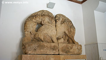 Two lions attacking a bull, Motya Two lions attacking a bull, Motya