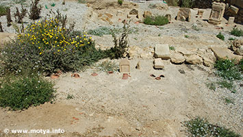 Urns and stelae on display, this is how they were found in situ. The urns contained rmains of children and animals. Urns and stelae on display, this is how they were found in situ. The urns contained rmains of children and animals.